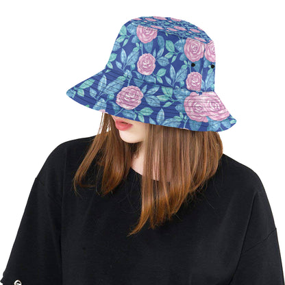 Camellia Pattern Print Design CM05 Unisex Bucket Hat