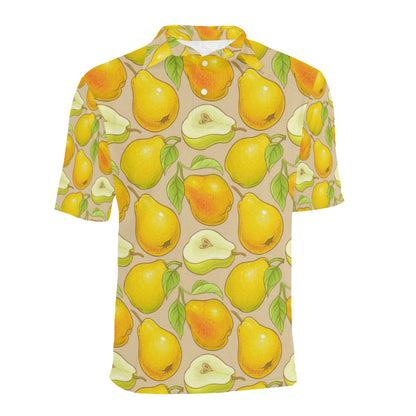Pear Pattern Print Design PE05 Men Polo Shirt