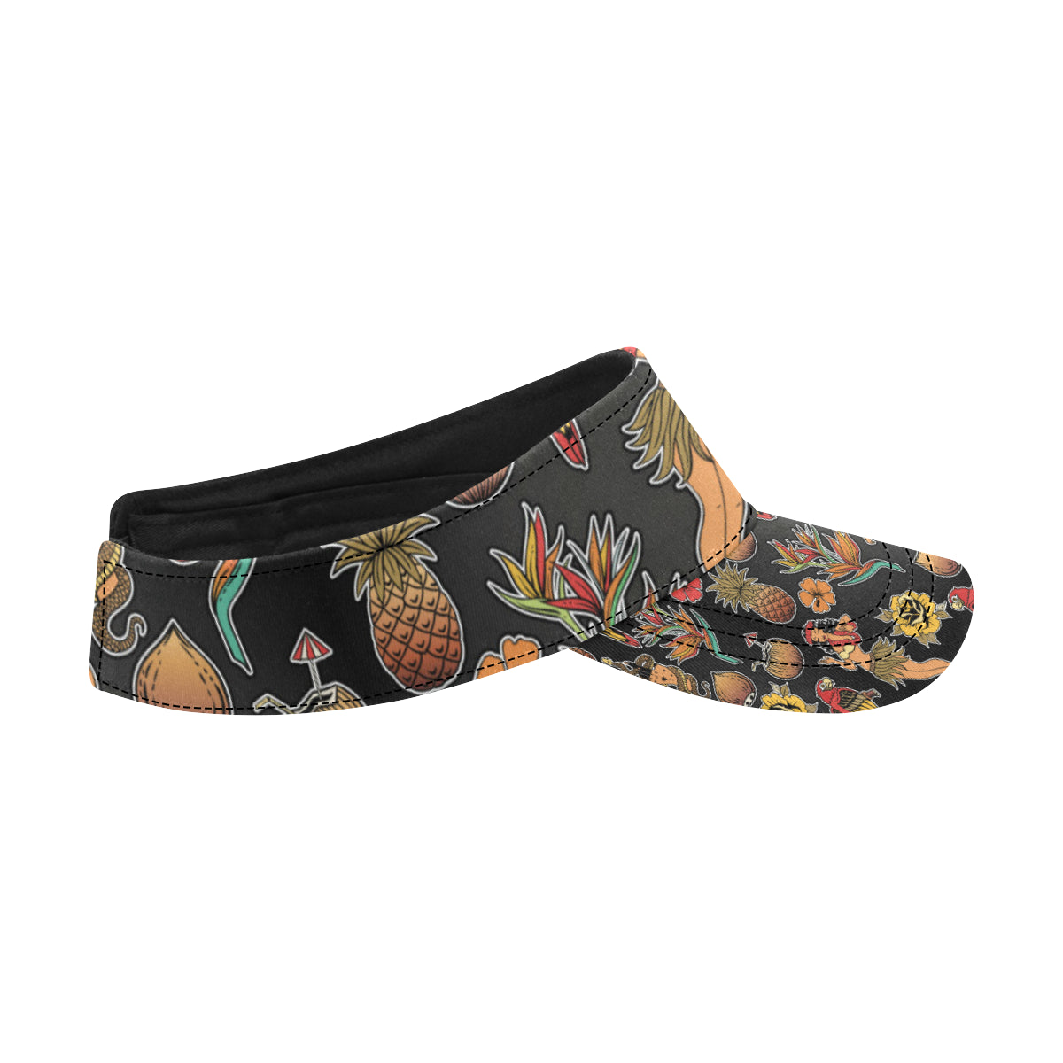 Hula Dancers Hawaiian Style Pattern Print Design 0 Unisex Sun Visor