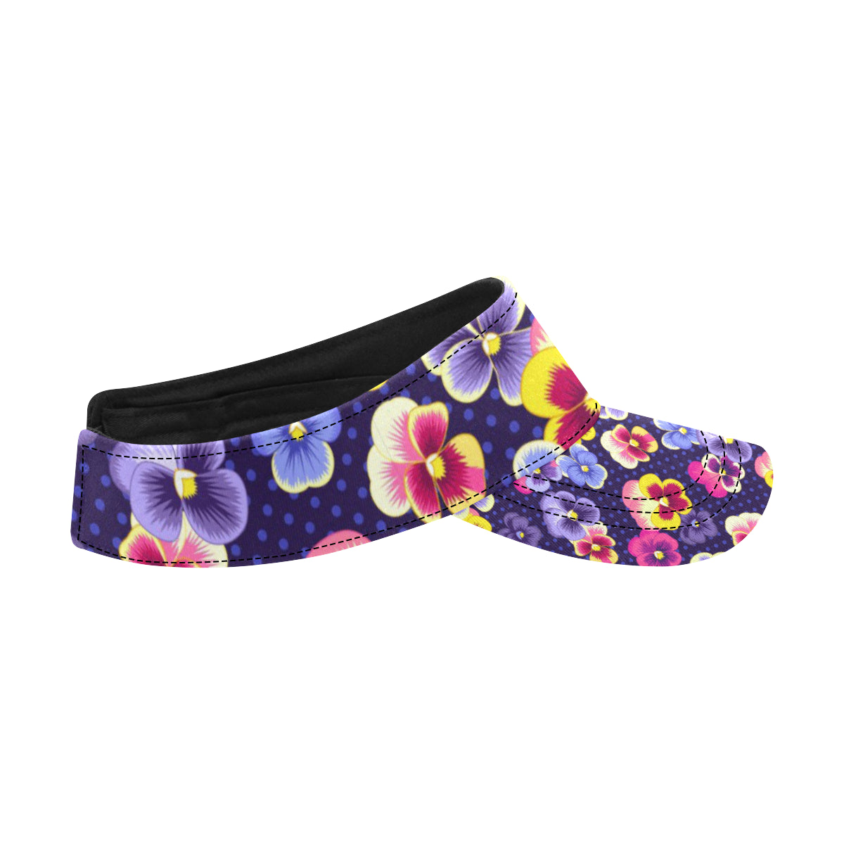 Pansy Pattern Print Design PS04 Unisex Sun Visor
