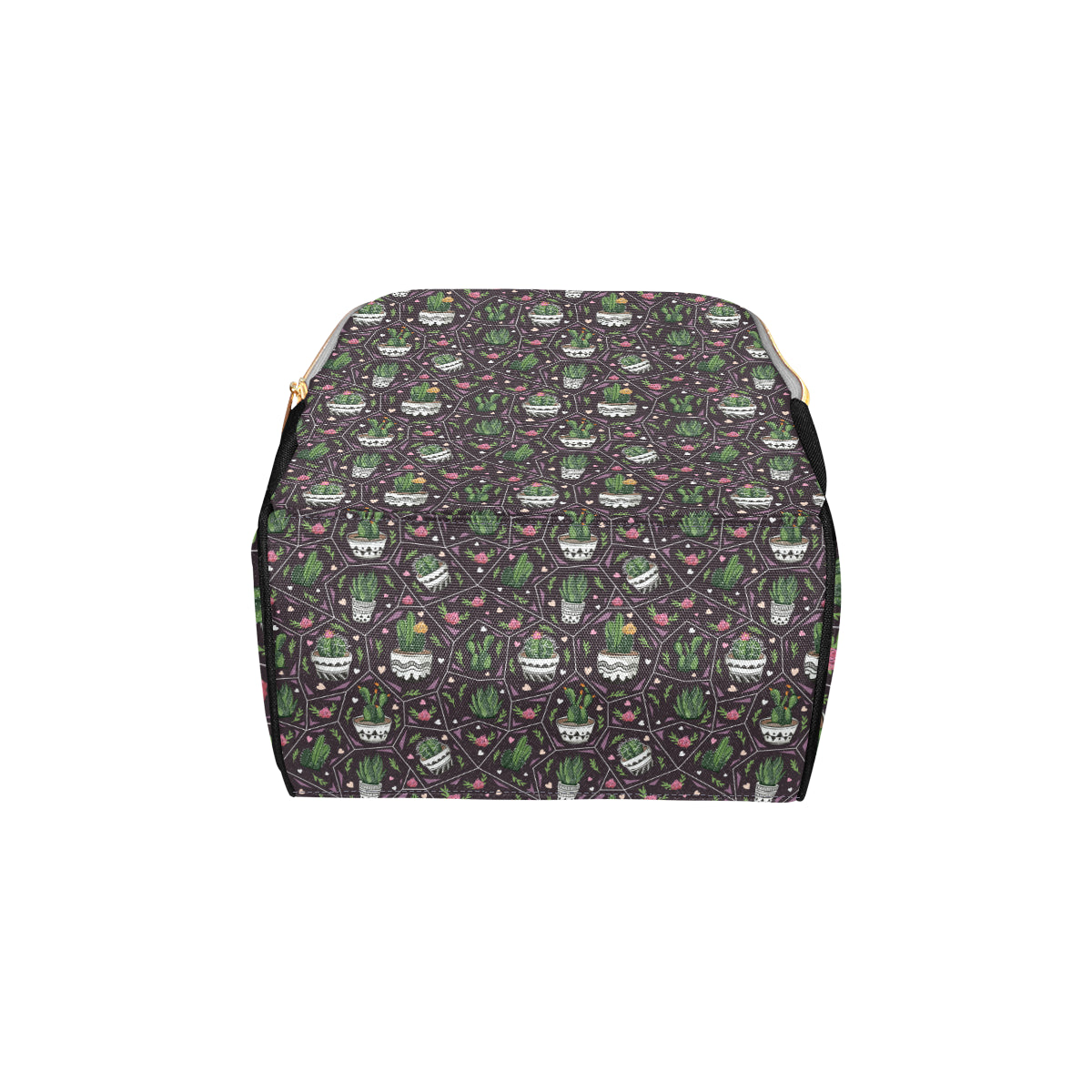 Cactus Pattern Print Design 03 Diaper Bag Backpack