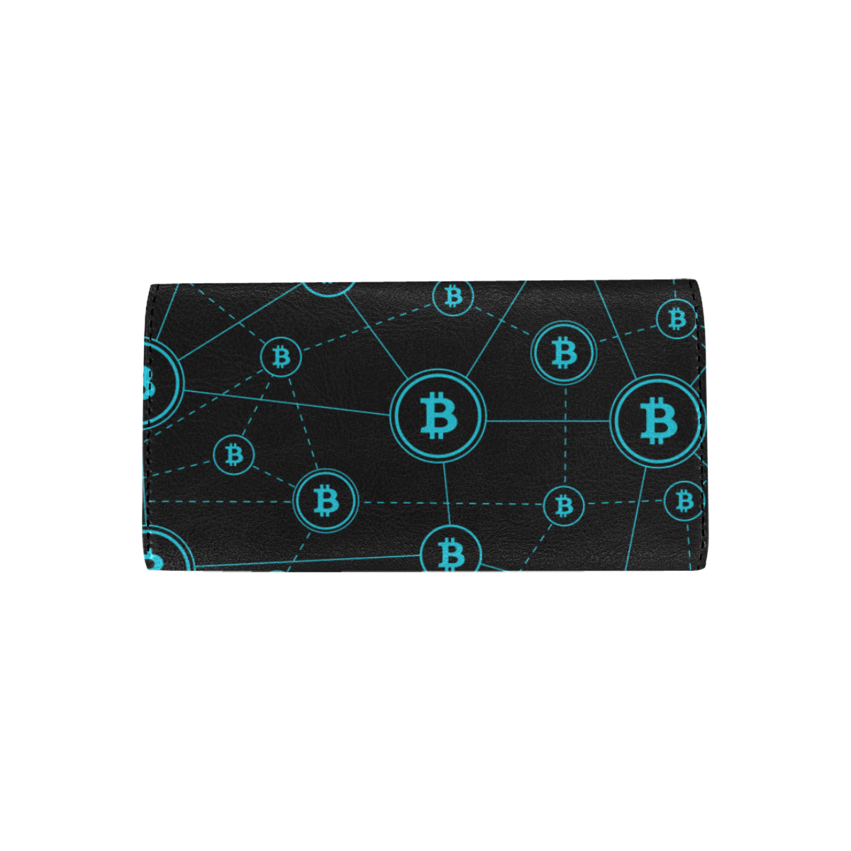 Cryptocurrency Pattern Print Design 01 Women's Trifold Wallet