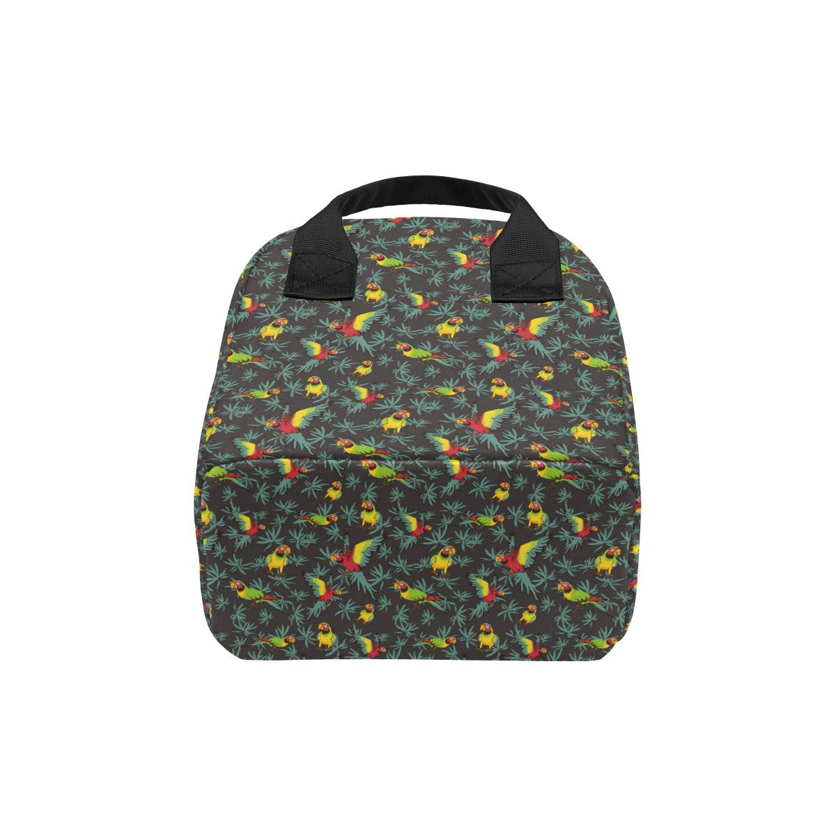 Parrot Themed Print Insulated Lunch Bag