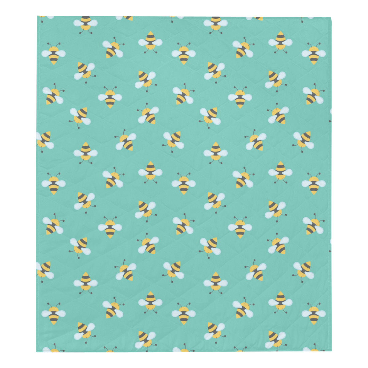 Bee Pattern Print Design 01 Premium Quilt