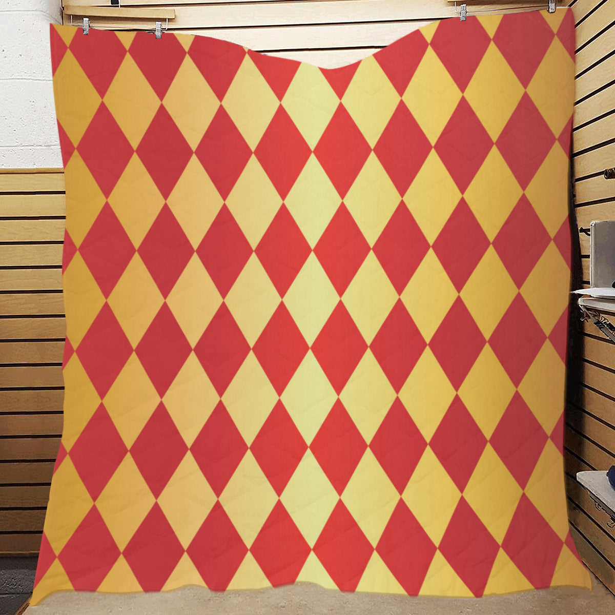 Harlequin Pattern Print Design 03 Premium Quilt