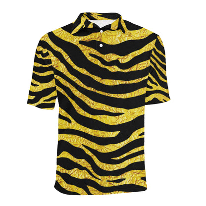 zebra Gold Men Polo Shirt