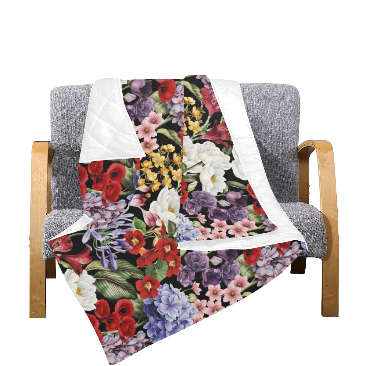 Summer Floral Pattern Print Design SF04 Premium Quilt