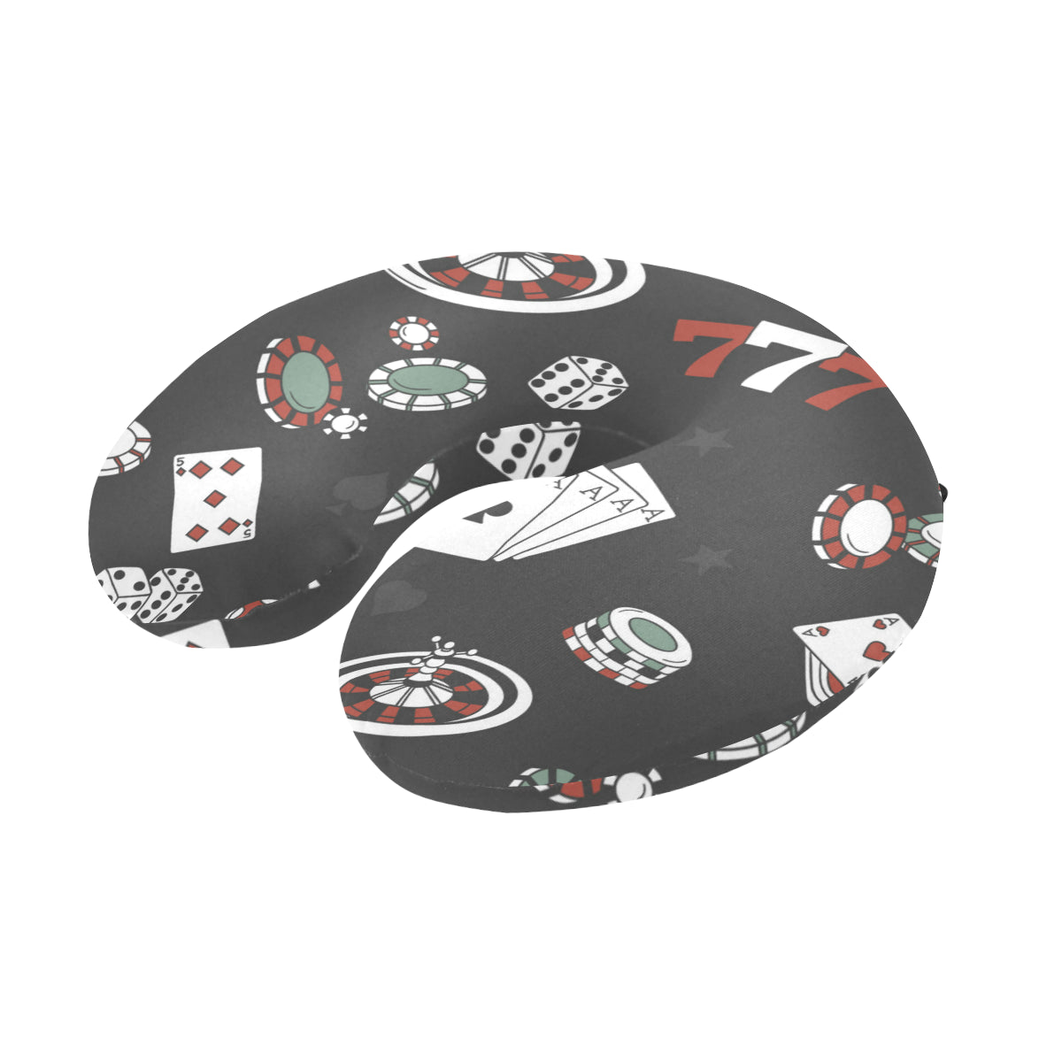 Casino Pattern Print Design 02 U-Shaped Travel Neck Pillow