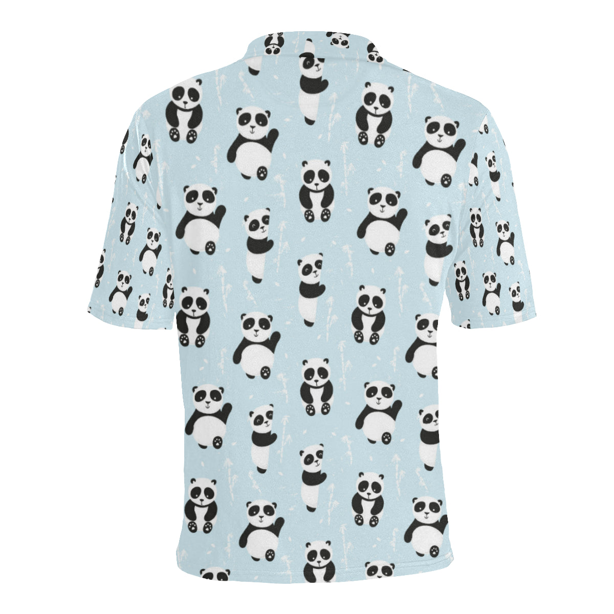 Panda Pattern Print Design A01 Men Polo Shirt