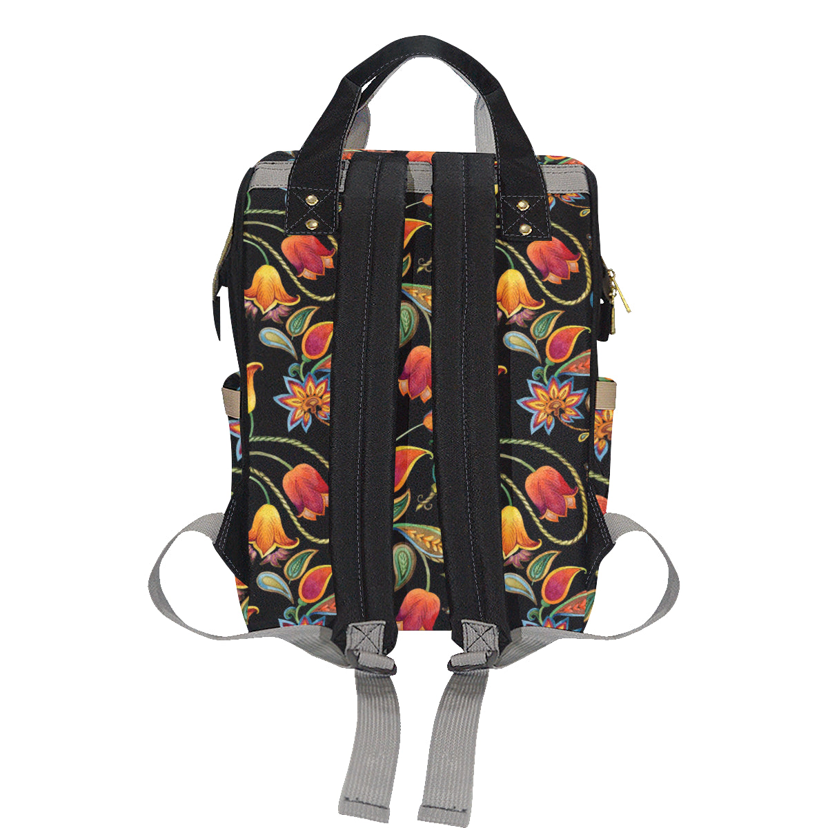 Tulip Boho Pattern Print Design TP09 Diaper Bag Backpack