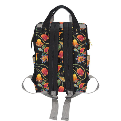 Tulip Boho Pattern Print Design TP09 Diaper Bag Backpack