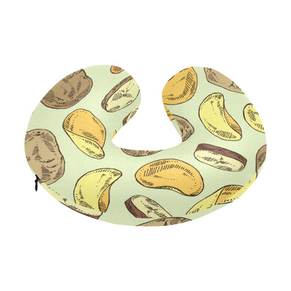 Potato Pattern Print Design A03 U-Shaped Travel Neck Pillow