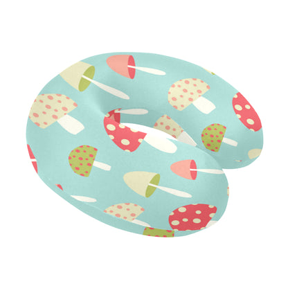 Mushroom Pattern Print Design A01 U-Shaped Travel Neck Pillow