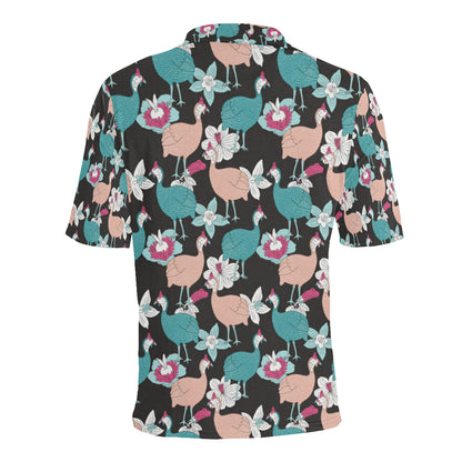 Guinea Fowl Pattern Print Design 03 Men Polo Shirt