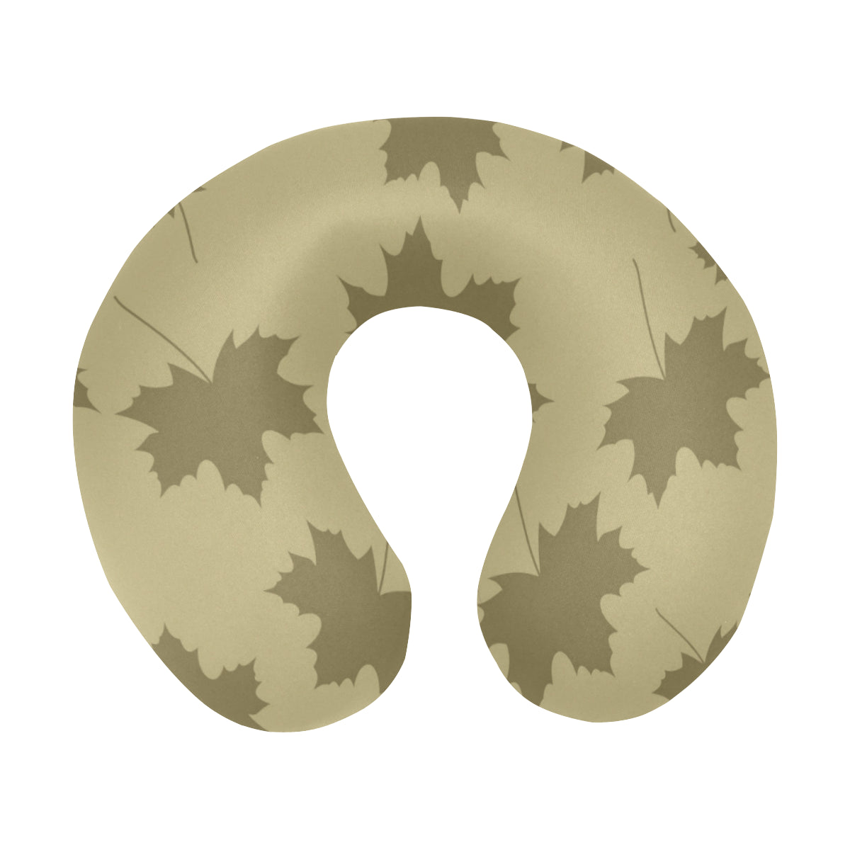 Maple Leaf Pattern Print Design 01 U-Shaped Travel Neck Pillow