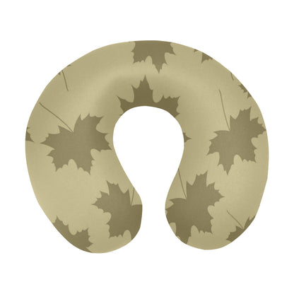 Maple Leaf Pattern Print Design 01 U-Shaped Travel Neck Pillow