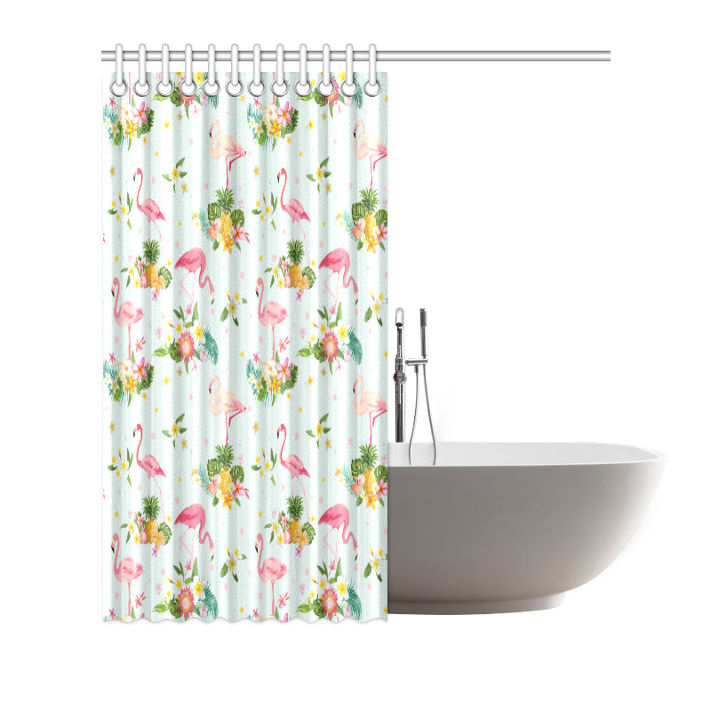 Flamingo Sweet Pattern Shower Curtain