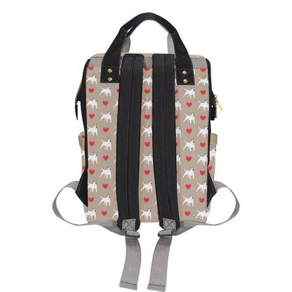 Bull Terriers Pattern Print Design 01 Diaper Bag Backpack