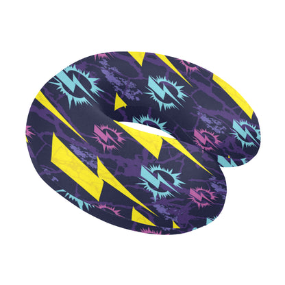 Lightning Thunder Pattern Print Design 01 U-Shaped Travel Neck Pillow