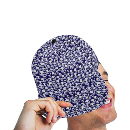 Alien Head Extraterrestrial Snapback Cap