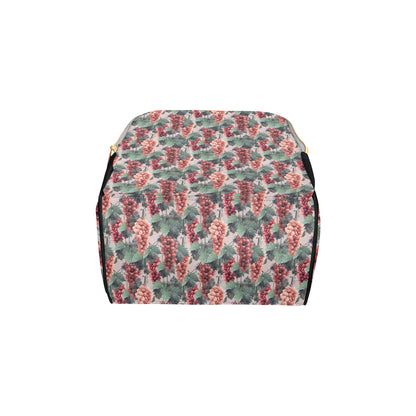 Grape Pattern Print Design GP01 Diaper Bag Backpack