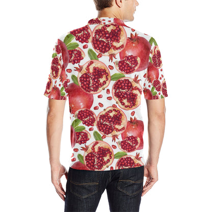 Pomegranate Pattern Print Design PG03 Men Polo Shirt