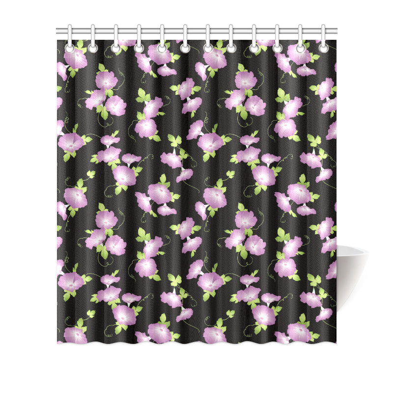 Morning Glory Pattern Print Design MG02 Shower Curtain