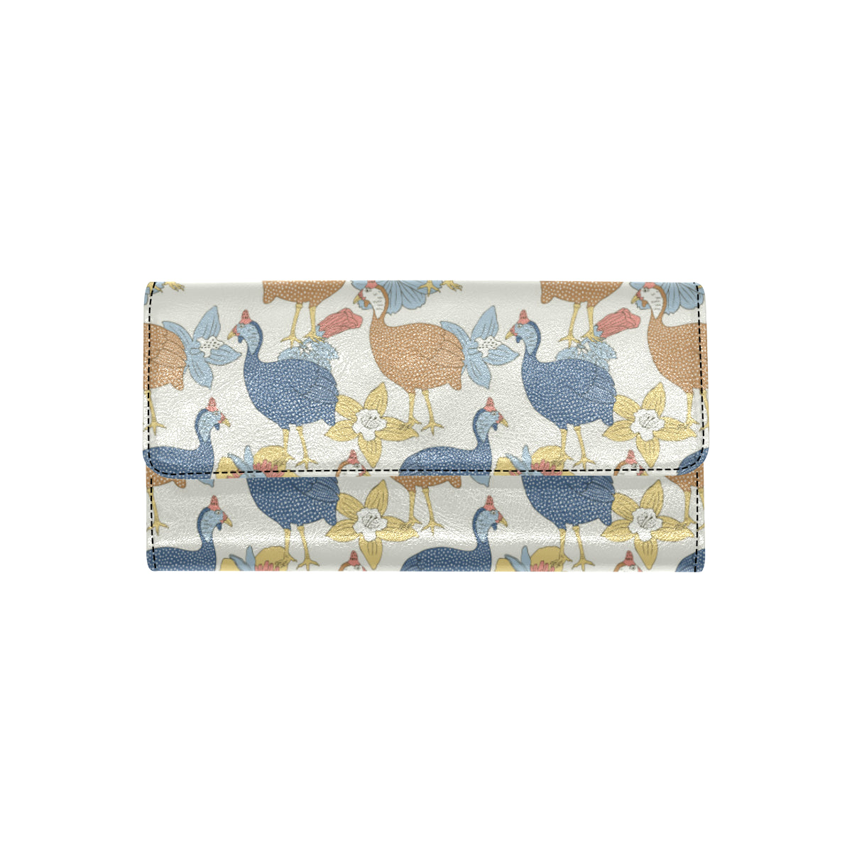 Guinea Fowl Pattern Print Design 01 Women's Trifold Wallet