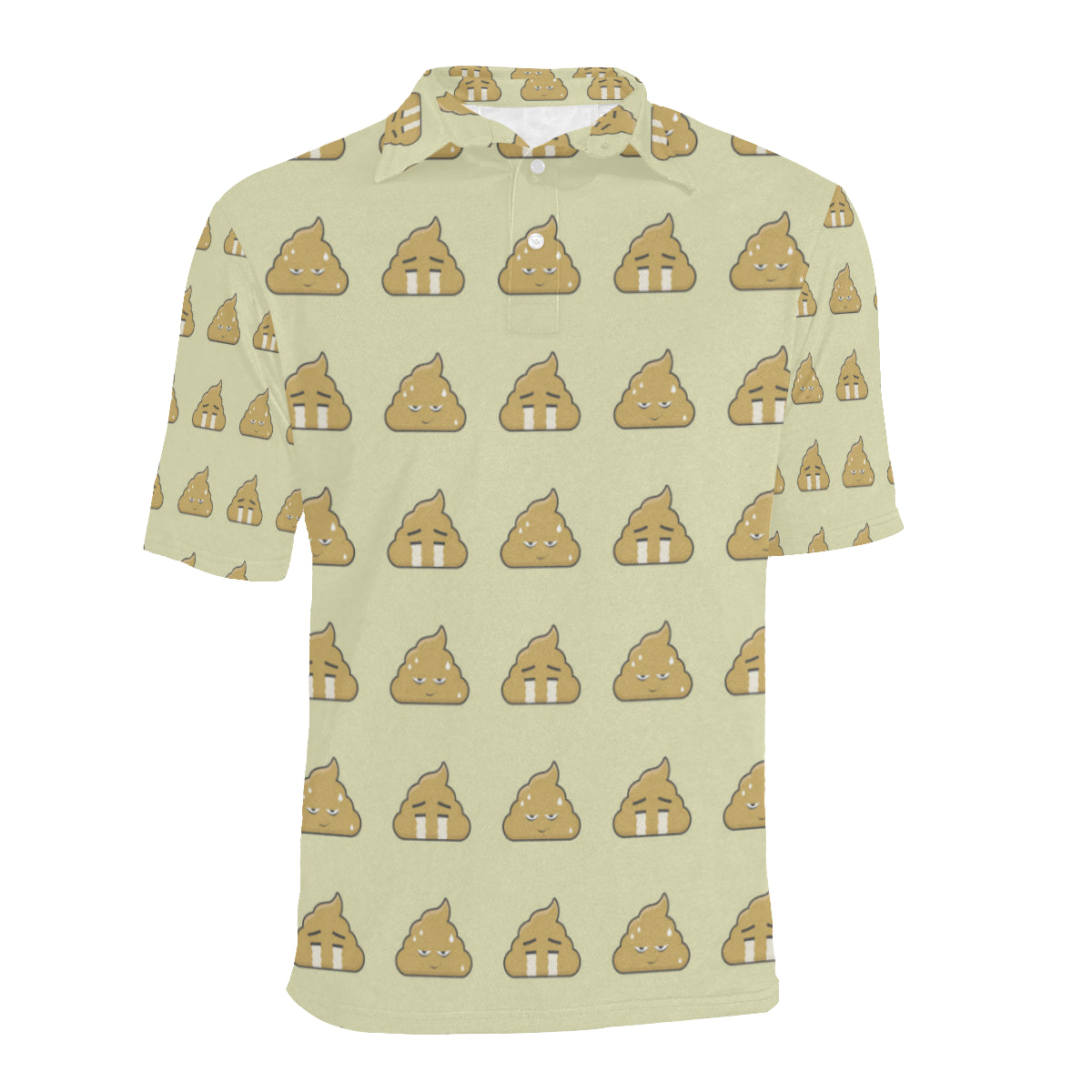 Poop Emoji Pattern Print Design A04 Men Polo Shirt