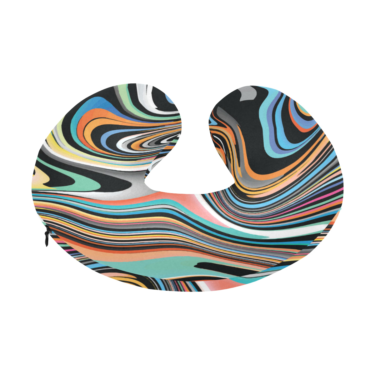 Liquid Pattern Print Design 02 U-Shaped Travel Neck Pillow