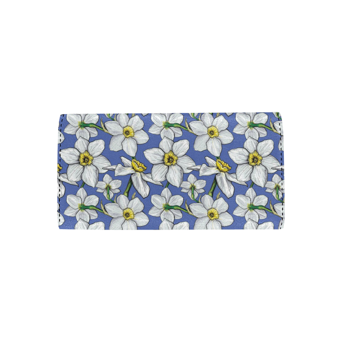 Daffodils Pattern Print Design DF08 Women's Trifold Wallet
