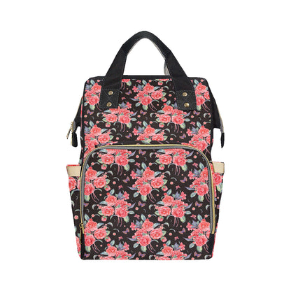 Camellia Pattern Print Design CM03 Diaper Bag Backpack