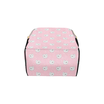 Pomeranians Pattern Print Design A02 Diaper Bag Backpack