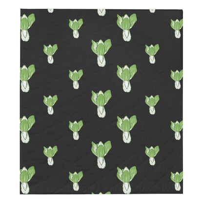 Kale Pattern Print Design 02 Premium Quilt