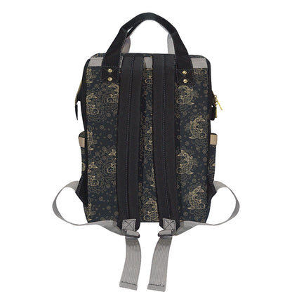 KOI Fish Pattern Print Design 02 Diaper Bag Backpack