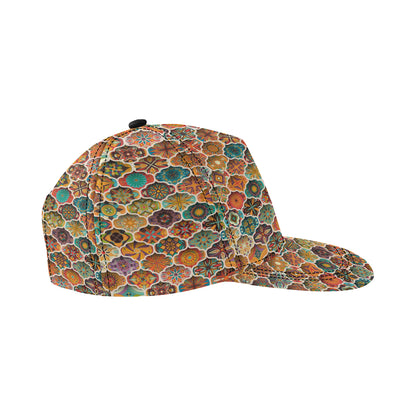 Mandala Mosaic Themed Design Print Snapback Cap