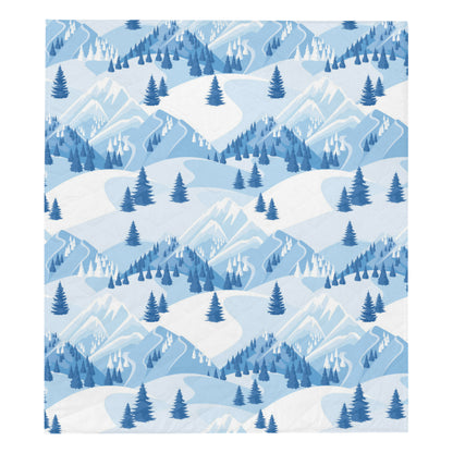 Mountain Pattern Print Design 03 Premium Quilt