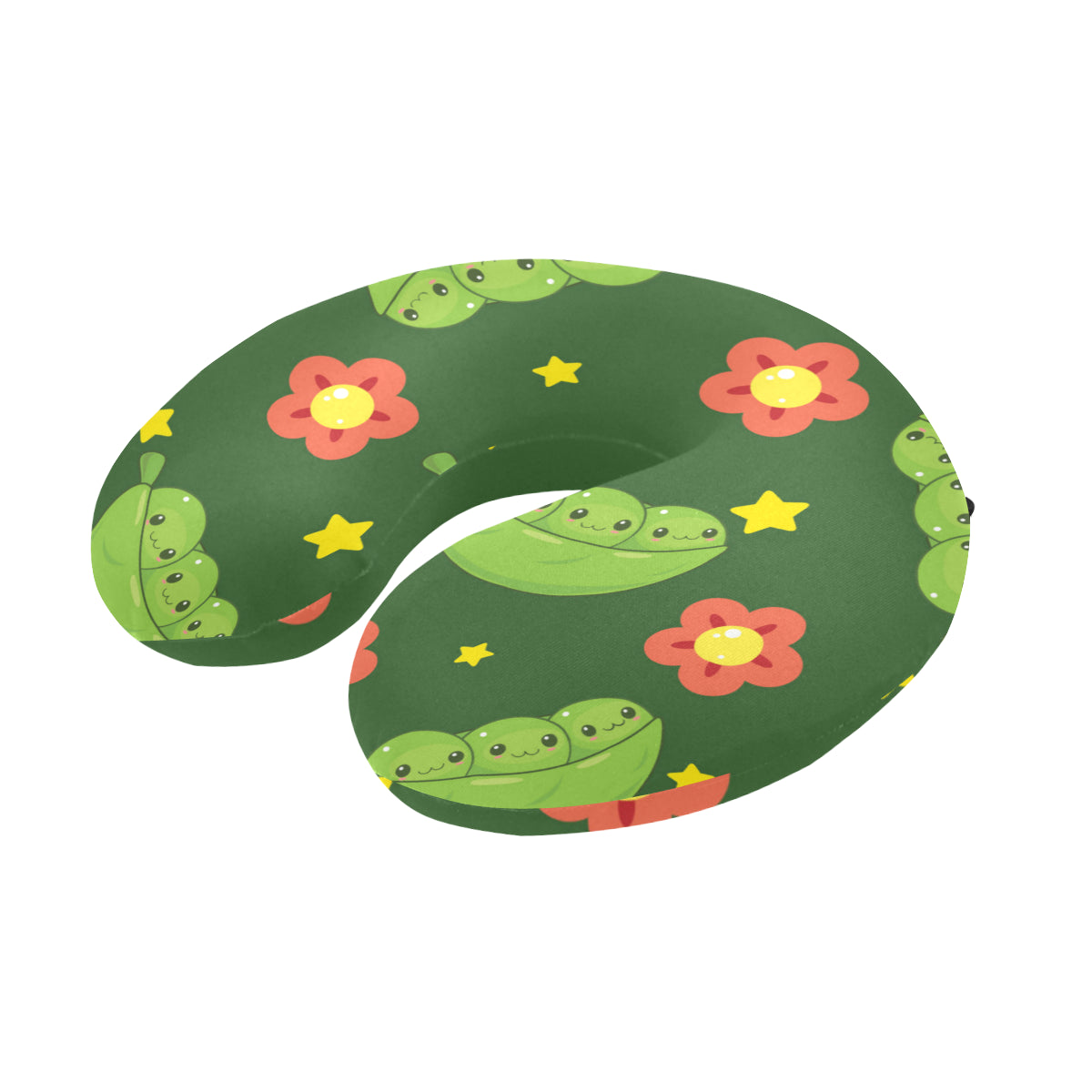 Peas Pattern Print Design A01 U-Shaped Travel Neck Pillow