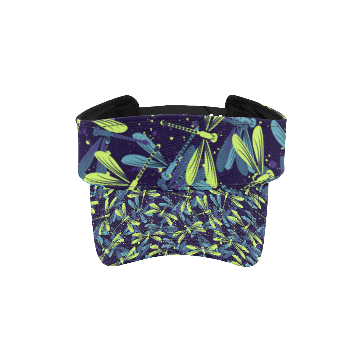 Dragonfly Lime Blue Print Pattern Unisex Sun Visor