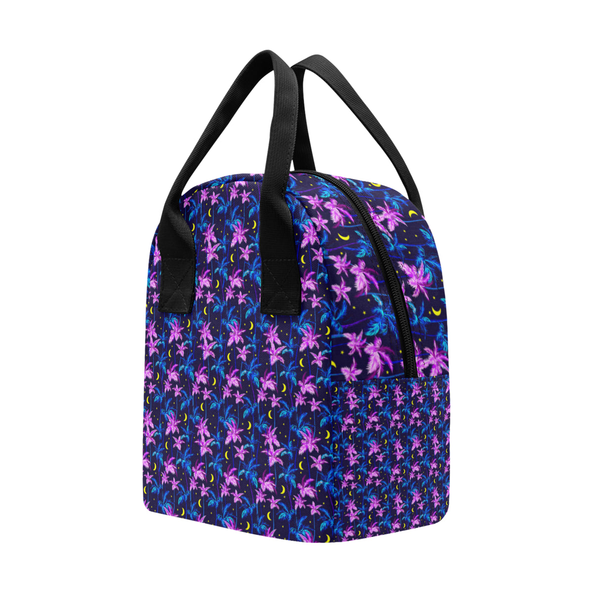 Palm Tree Night Scene Design Print Insulated Lunch Bag