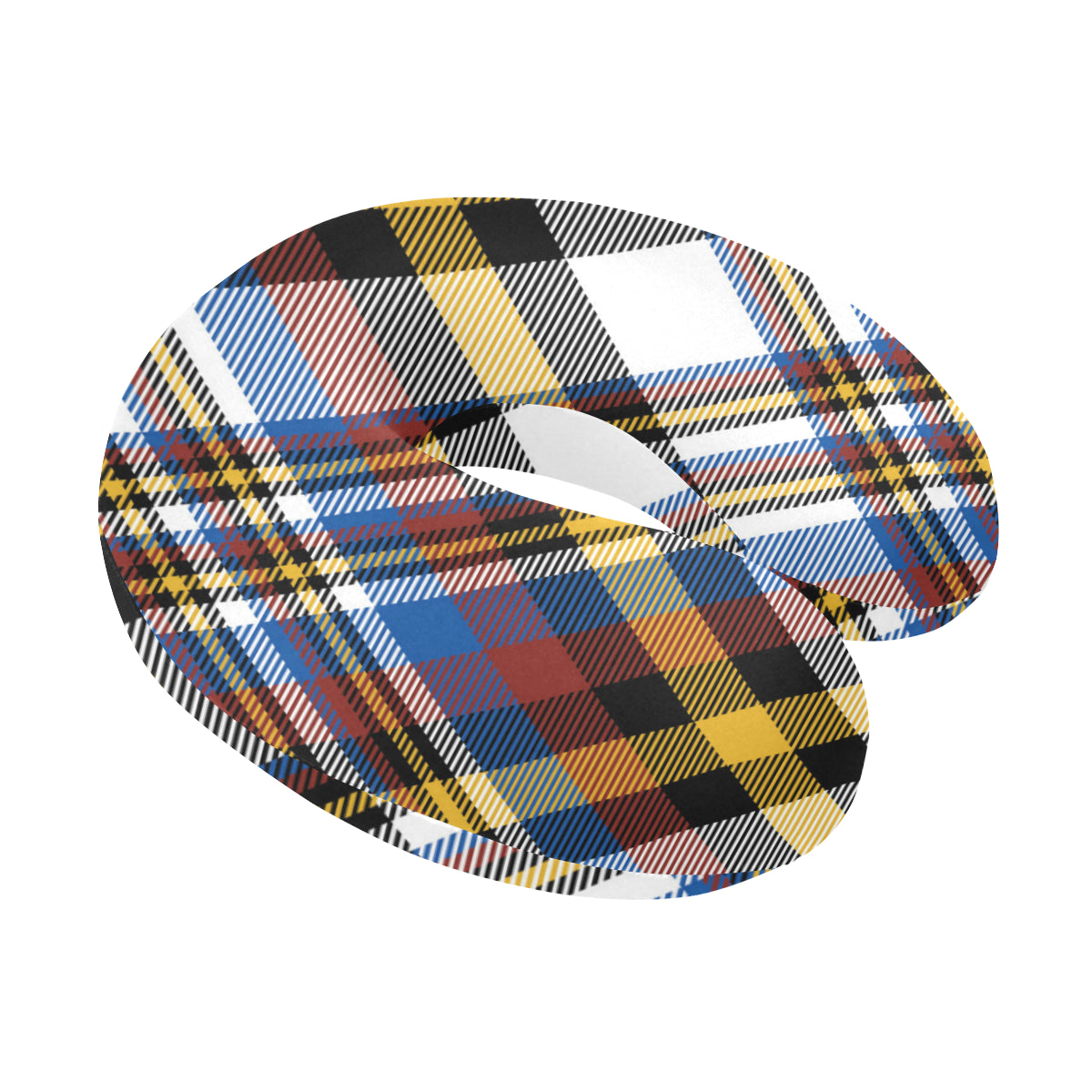 Madras Pattern Print Design 01 U-Shaped Travel Neck Pillow