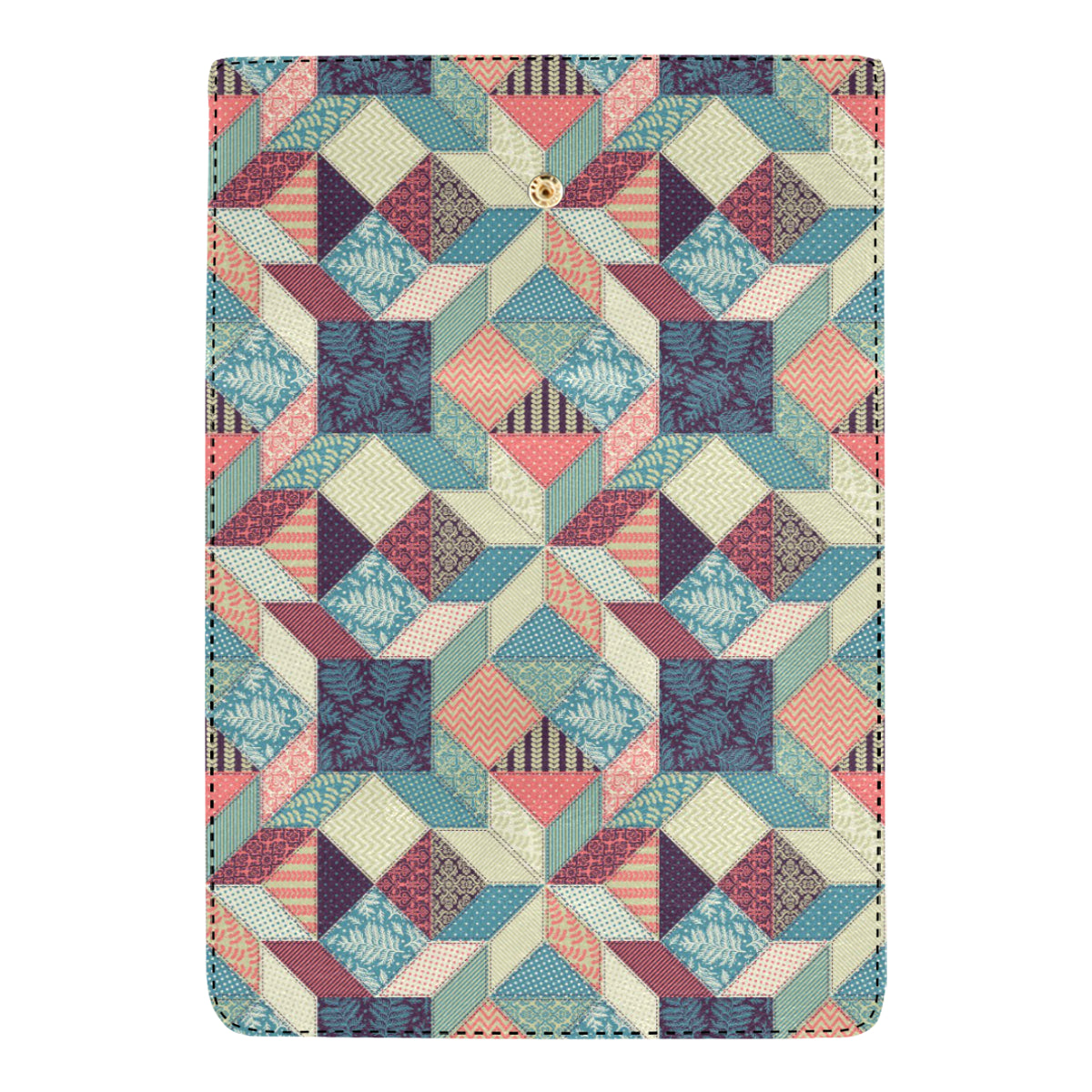 Patchwork Pattern Print Design 02 Women's Trifold Wallet