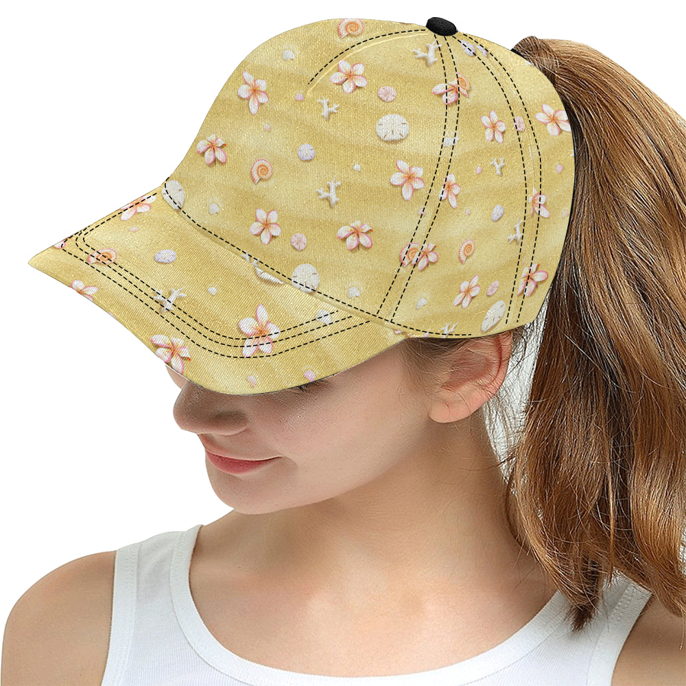 Beach Theme Print Snapback Cap