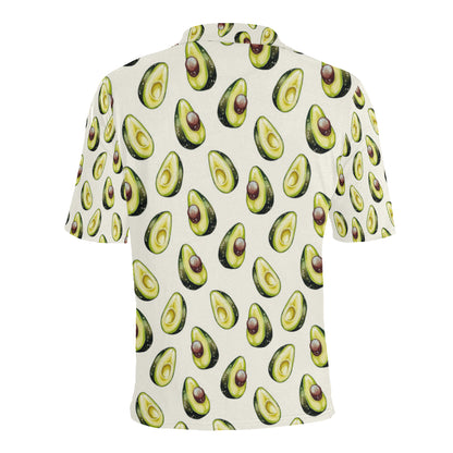 Avocado Pattern Print Design 01 Men Polo Shirt