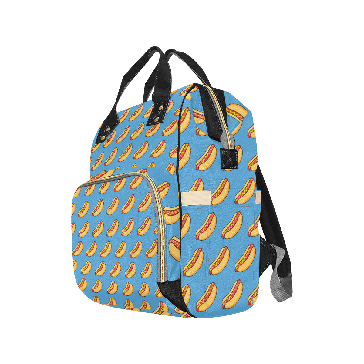 Hot Dog Pattern Print Design 02 Diaper Bag Backpack