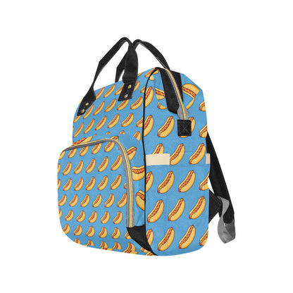 Hot Dog Pattern Print Design 02 Diaper Bag Backpack