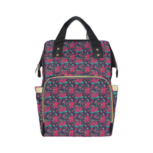 Old School Tattoo Print Diaper Bag Backpack