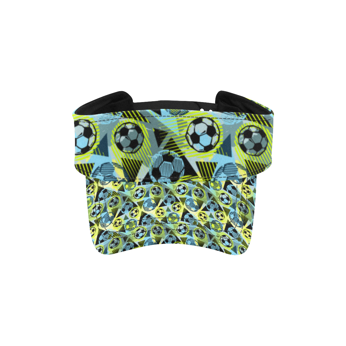 Soccer Ball Themed Print Design Unisex Sun Visor