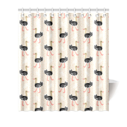 Ostrich Pattern Print Design 02 Shower Curtain