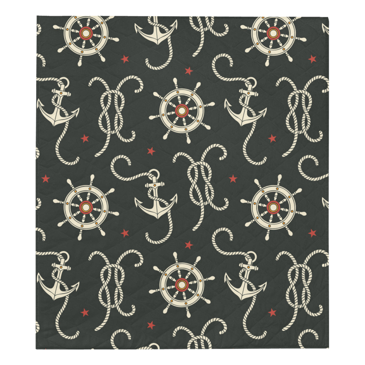 Nautical Anchor Pattern Premium Quilt